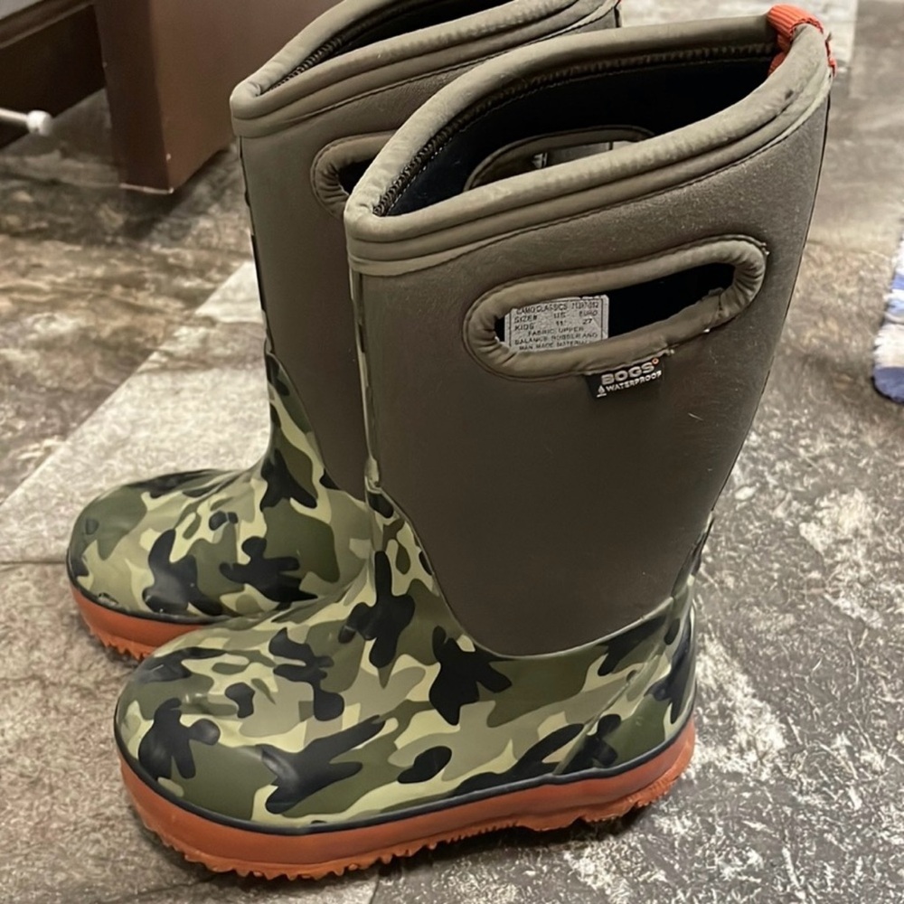 Bogs Kids Camo Boots - Green